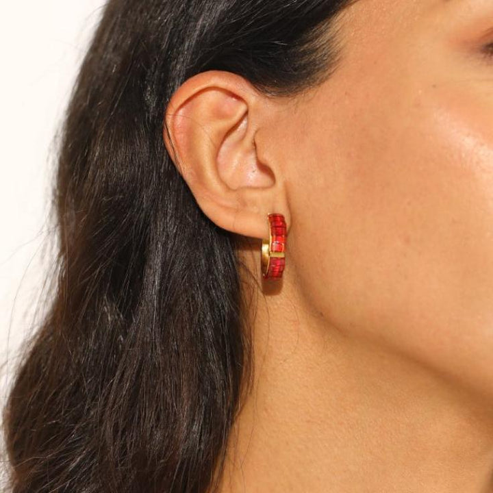 Fiorina - Pendientes de Piedra de Nacimiento de Enero 