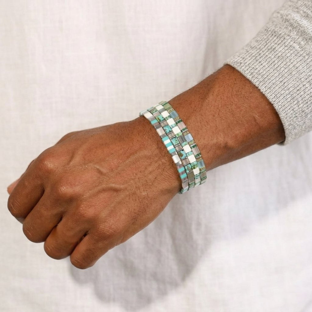 Parure Orina - vue détaillée des perles Miyuki japonaises