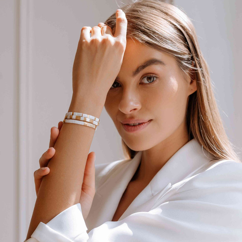 Ensemble Neige (Parure Gotha et boucles d&