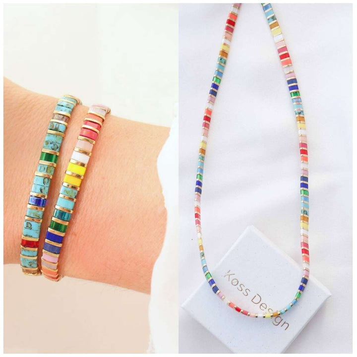 Ensemble Summer & Liv - beads bracelet fait main en perles Miyuki par Køss Design
