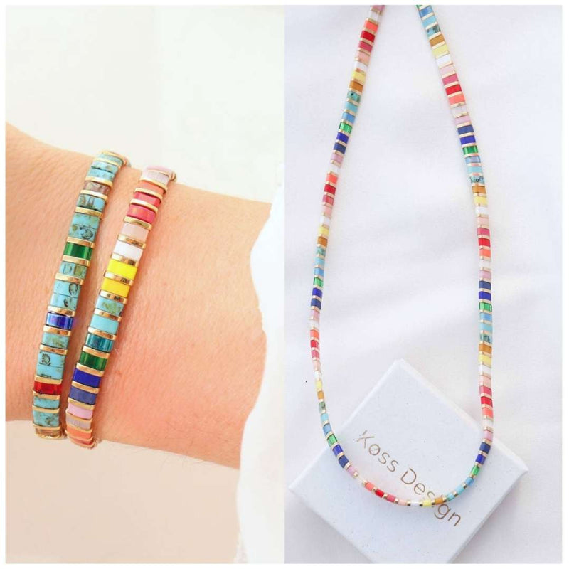 Ensemble Summer & Liv - beads bracelet fait main en perles Miyuki par Køss Design