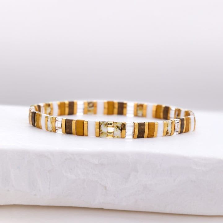 Amber - Bracelet de perles - bracelets perles plates fait main en perles Miyuki par Køss Design