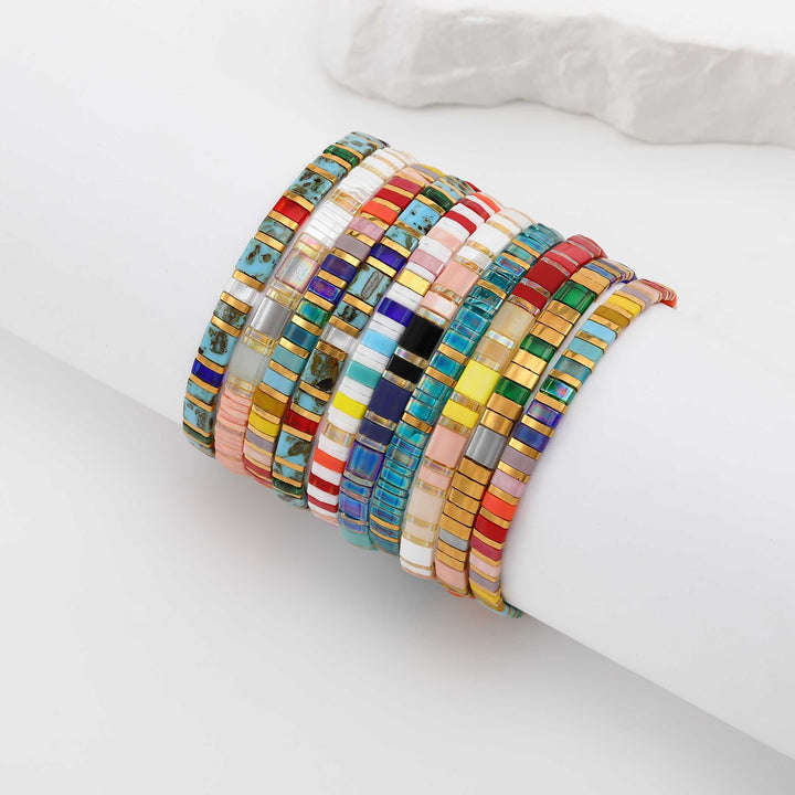 Coffret Cadeau Ensemble Rainbøw & Shine - bracelet de perles colorées fait main en perles Miyuki par Køss Design