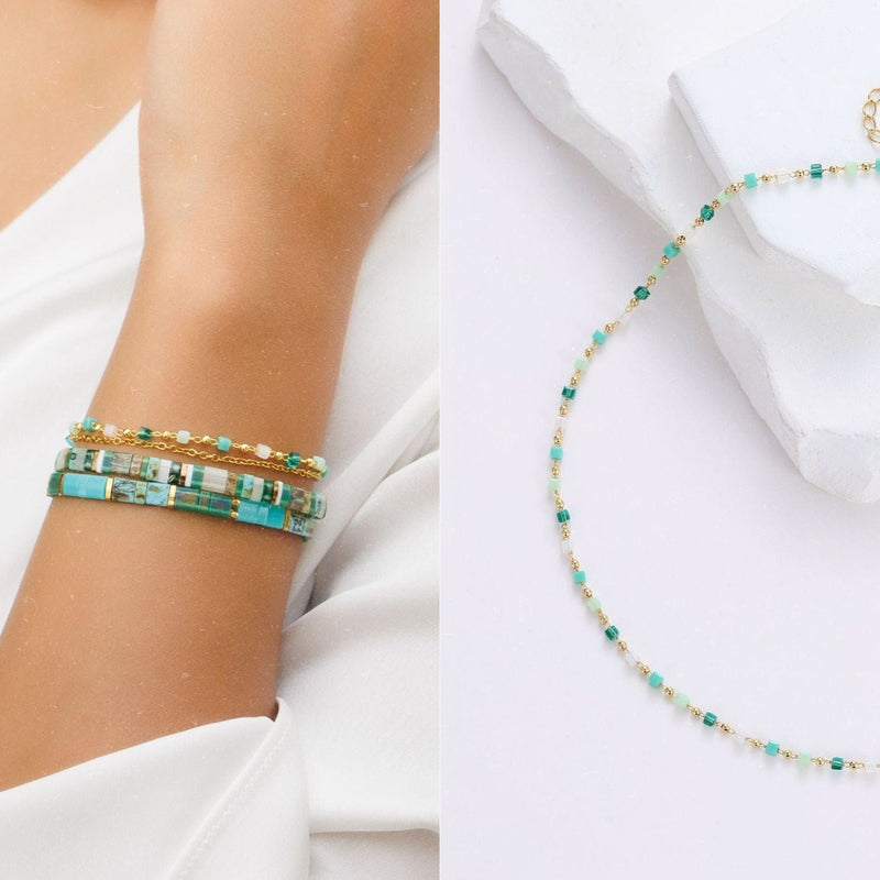 Ensemble Ela - vue détaillée des perles Miyuki japonaises