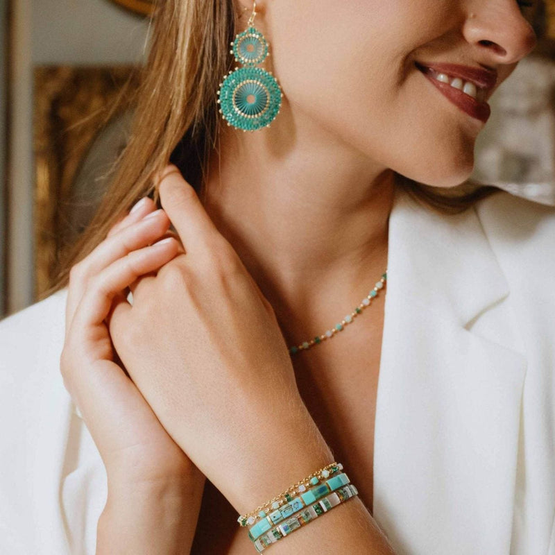 Ensemble Ela - bracelet de perles colorées fait main en perles Miyuki par Køss Design