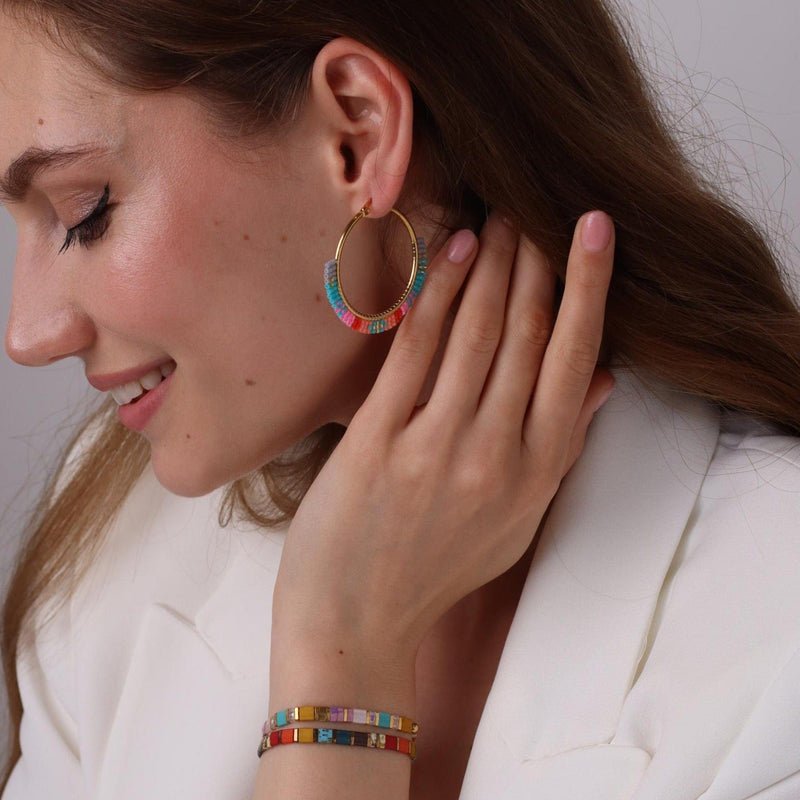 Ensemble Lola & Flora - détail artisanal perles Miyuki