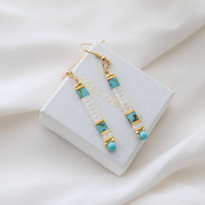 Ensemble Lou (Boucles d'oreilles, collier et parure) - Køss Design bracelet de perles colorées fait main photo 8