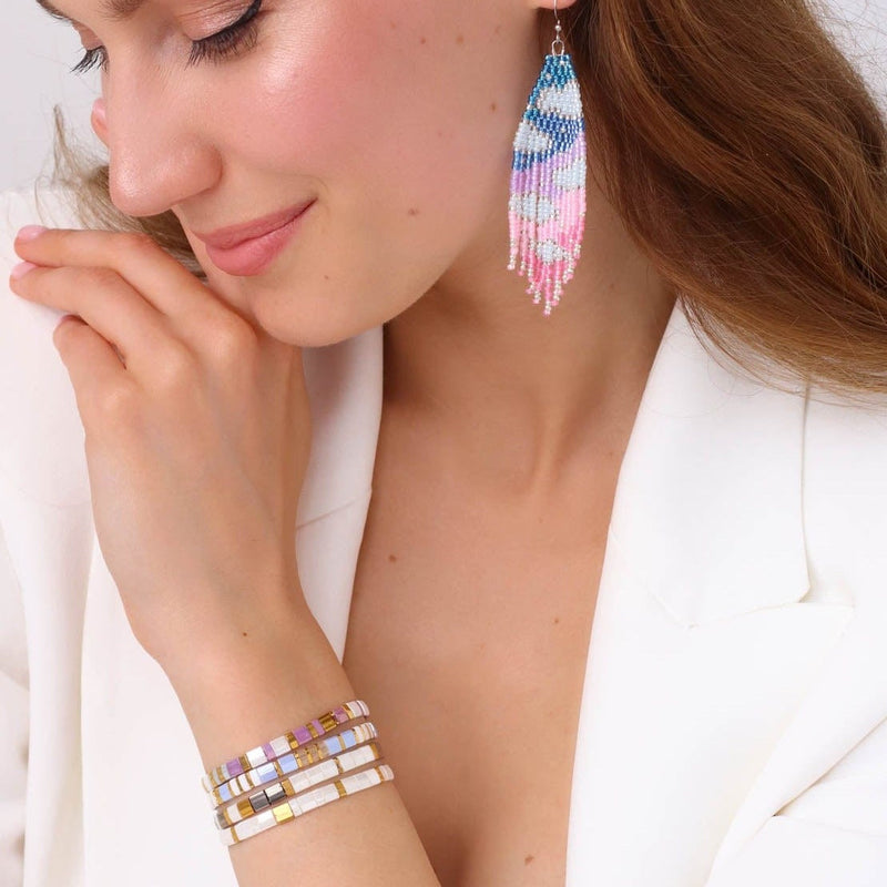 Ensemble Pastel - bracelet de perles colorées fait main en perles Miyuki par Køss Design