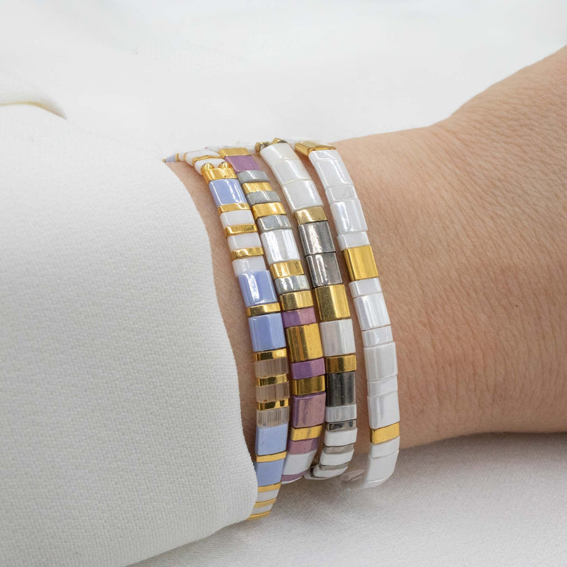 Ensemble Pastel - détail artisanal perles Miyuki