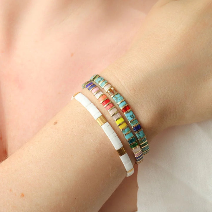 Neige - Bracelet de perles