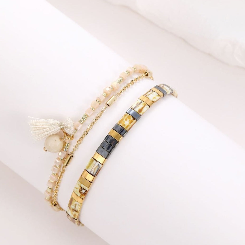 Parure Abby - Bracelet de perles