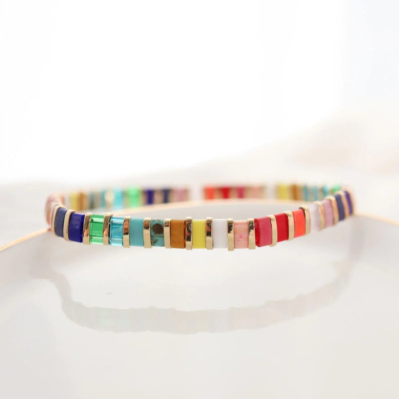 Parure Azur - bracelets de perles