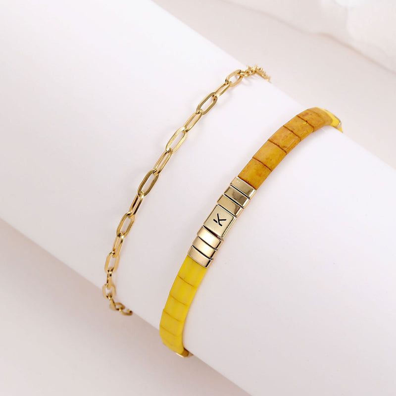 Parure Clea - Bracelet de perles - bracelet de perles colorées fait main en perles Miyuki par Køss Design