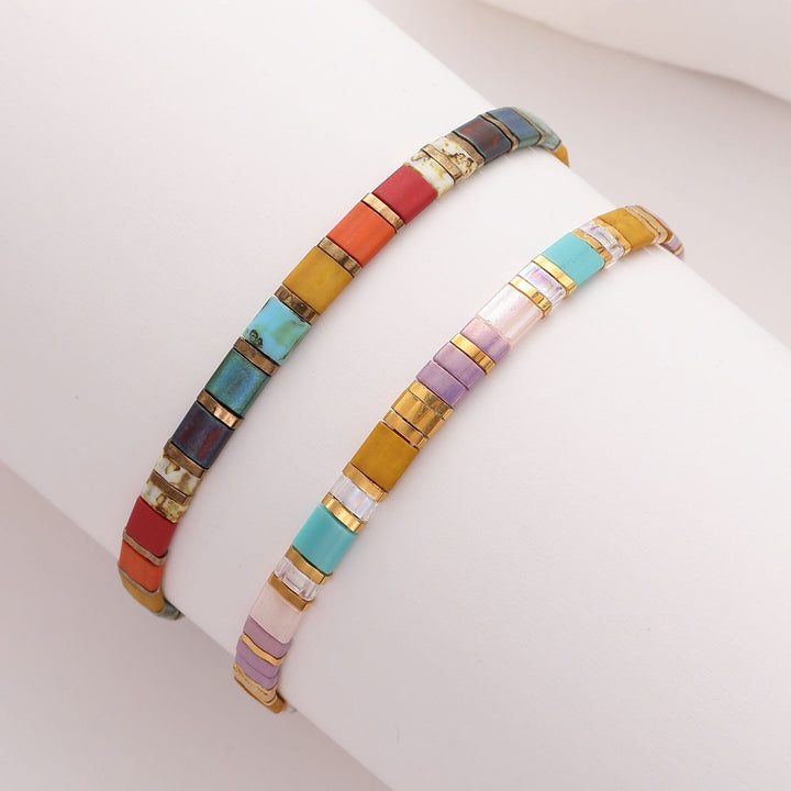 Parure Flora - Bracelets de perles - bracelet de perles colorées fait main en perles Miyuki par Køss Design