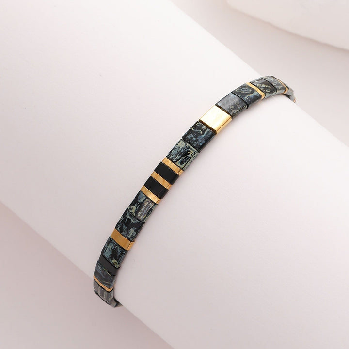 Parure Golden - vue détaillée des perles Miyuki japonaises