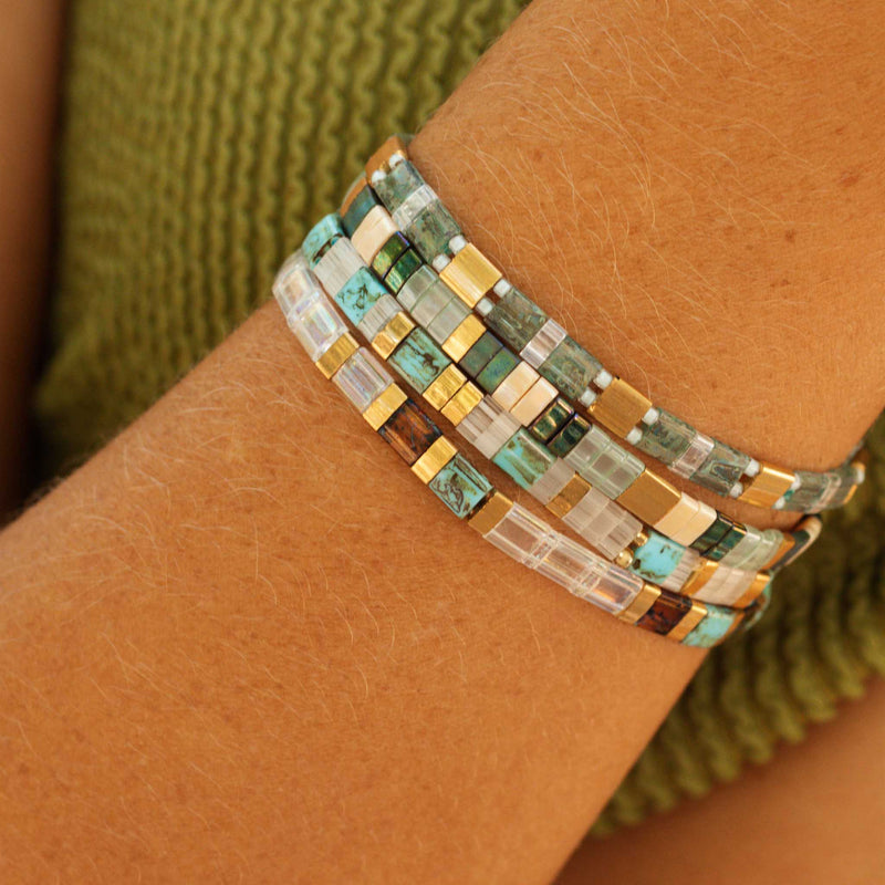 Parure Le Morne - Køss Design bracelets perles plates fait main photo 8