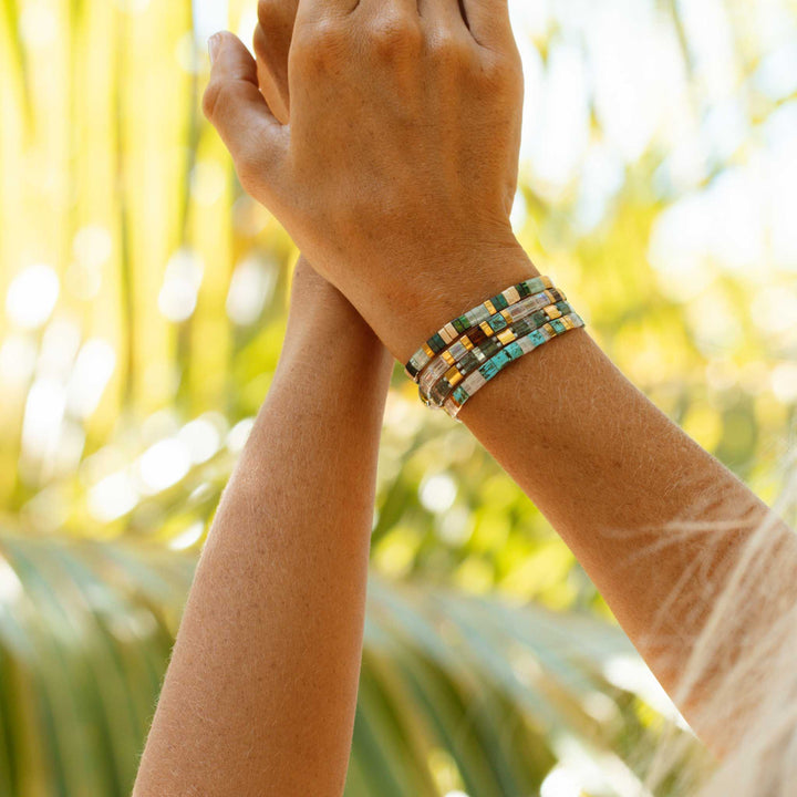 Parure Le Morne - Køss Design bracelets perles plates fait main photo 9