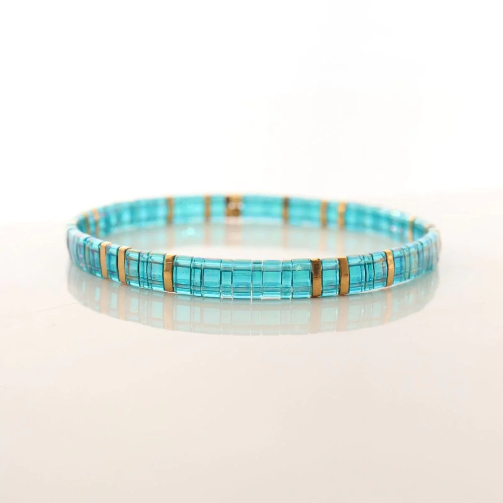 Parure Søl - vue détaillée des perles Miyuki japonaises