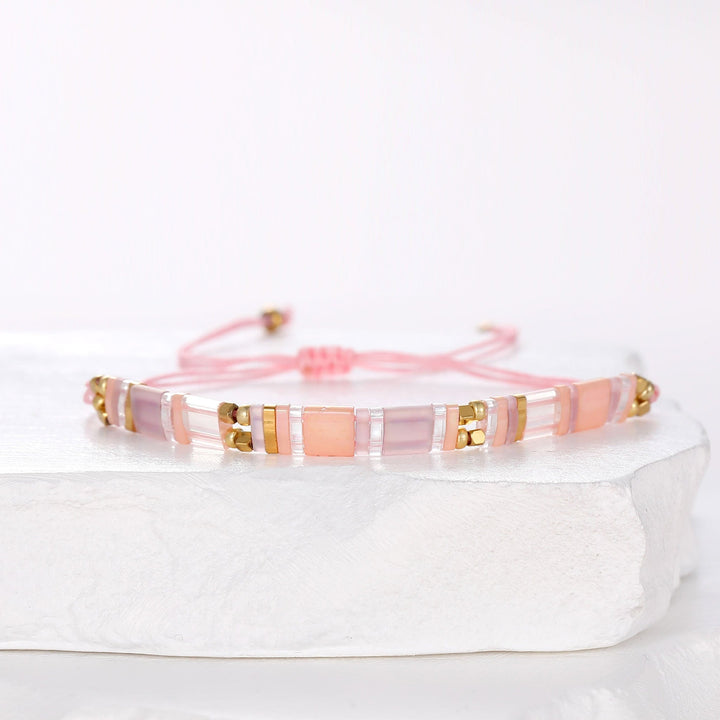 Rose - Bracelet de perles - bracelet de perles colorées fait main en perles Miyuki par Køss Design