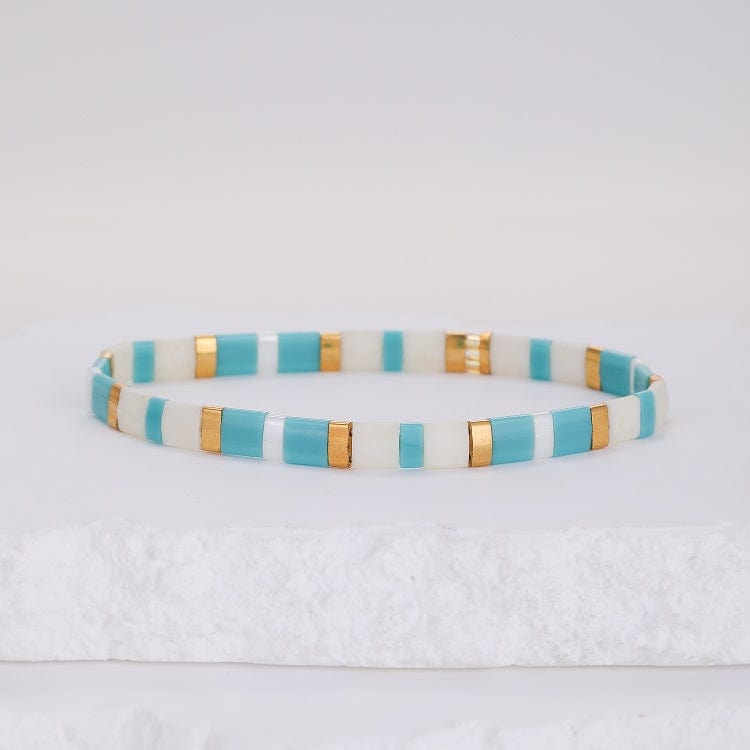 Parure Aurora - bracelet en perles Miyuki porté au poignet