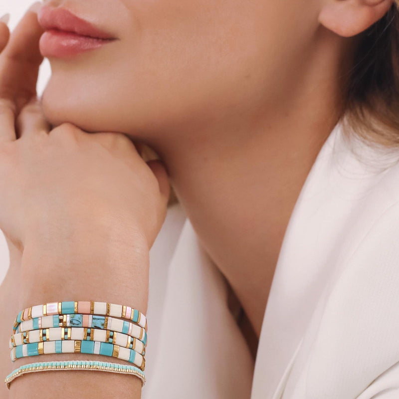 Parure Aurora - Køss Design bracelets perles plates fait main photo 9