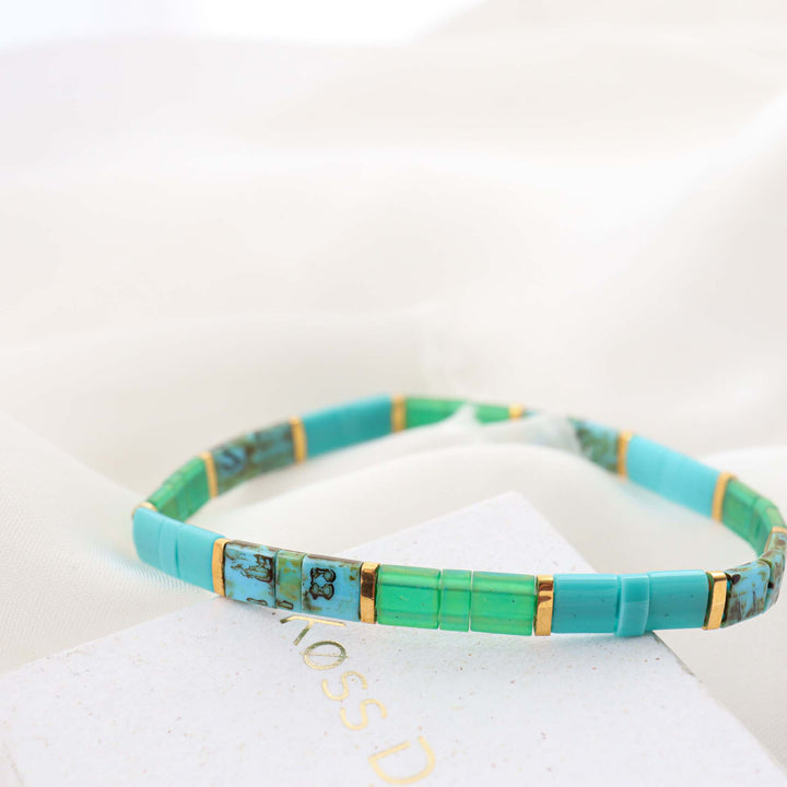 Parure Émeraude - Bracelets de perles