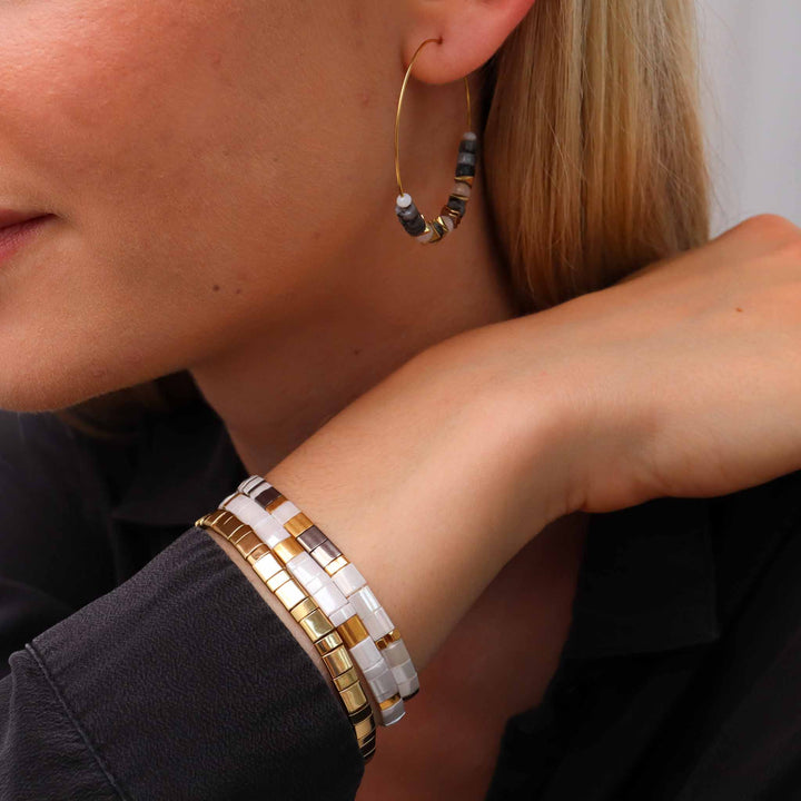 Flora - Boucles d'oreilles créoles