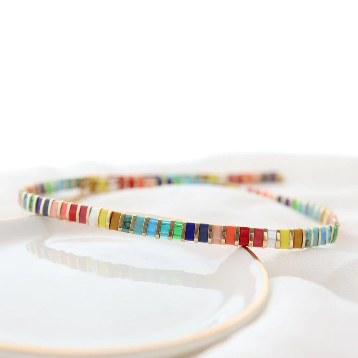 Liv - collier en perles Miyuki porté